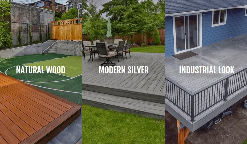 Different composite decks