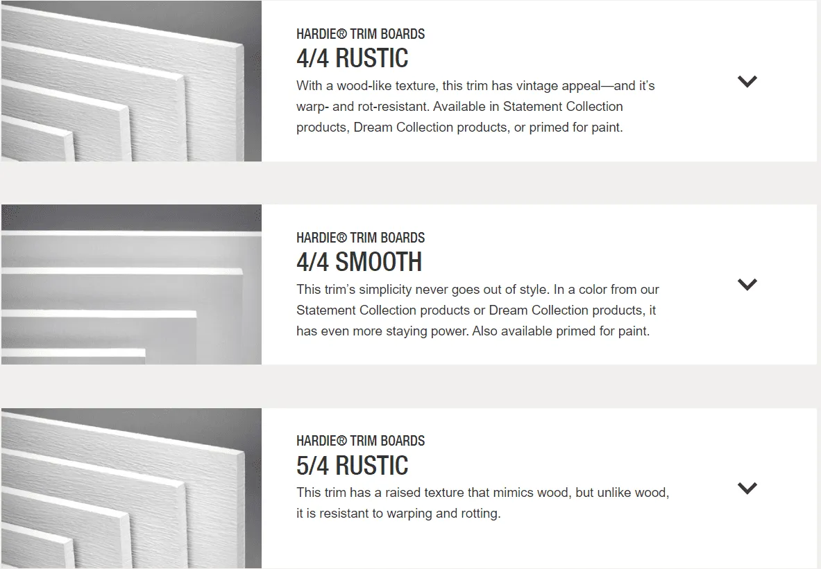 Hardie trim