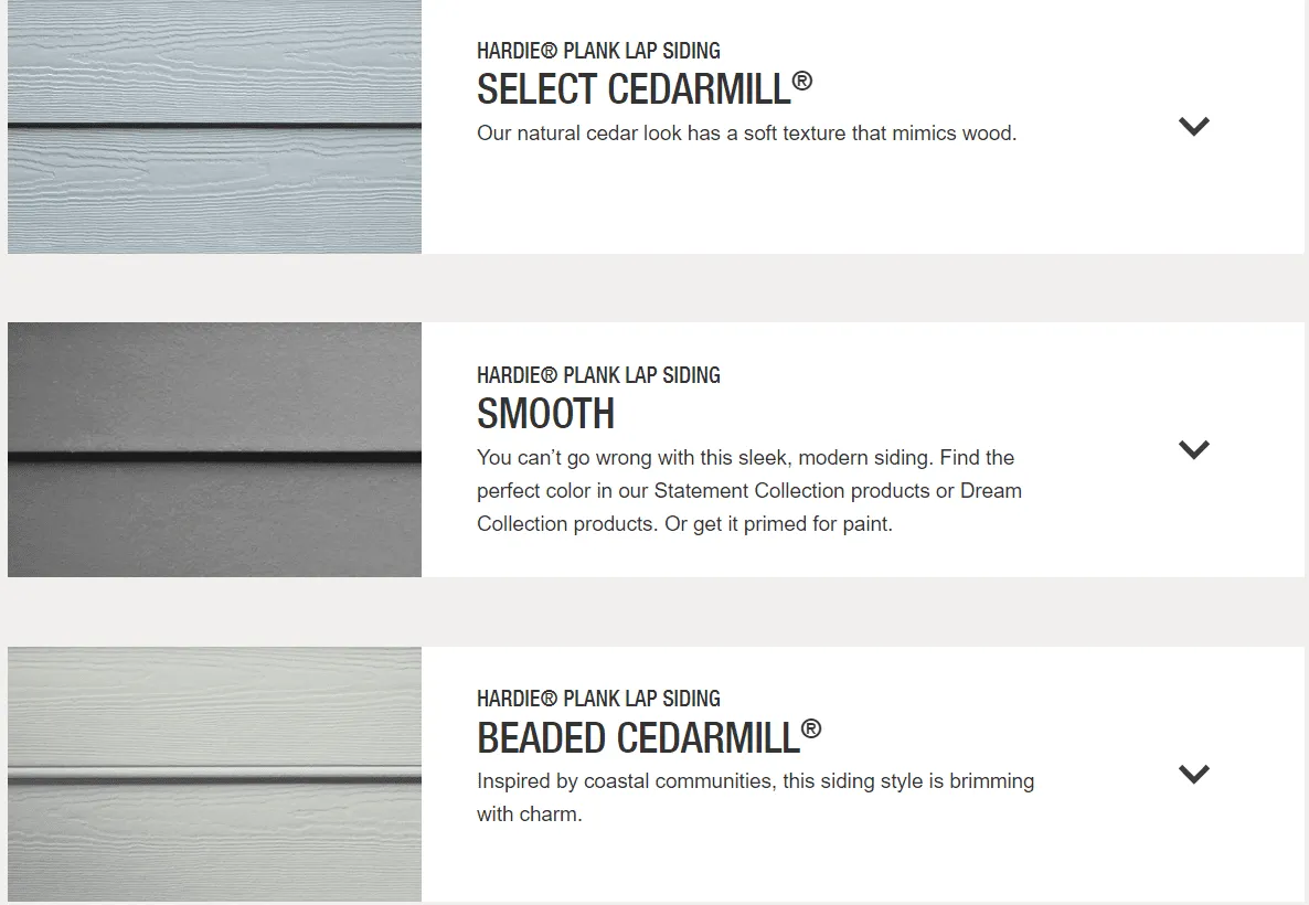 Siding styles with james hardie