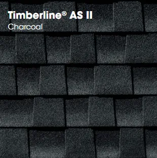Timerline roofing shingle charcoal