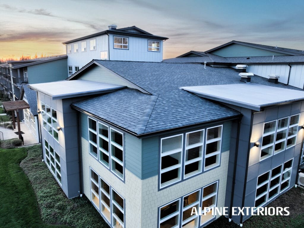 Hardie shingle siding condo renovation birch bay