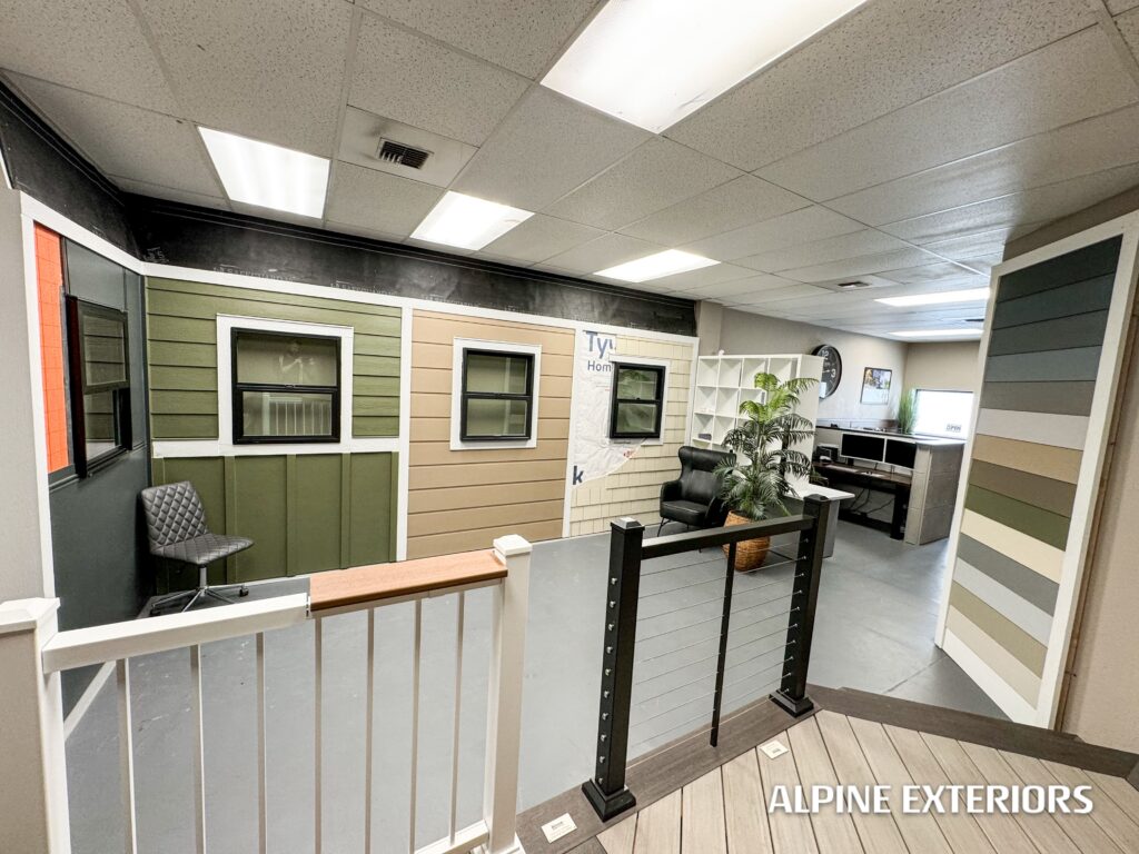 Mount vernon office consultation area board batten design wall sherwin williams
